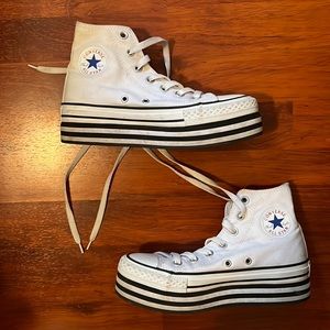 Platform high top Converse All Stars size 6